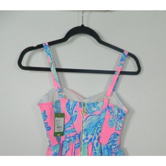 LILLY‎ PULITZER Dress Size 2  Pink Pout Barefoot Princess Seashell Cotton - Picture 6 of 12